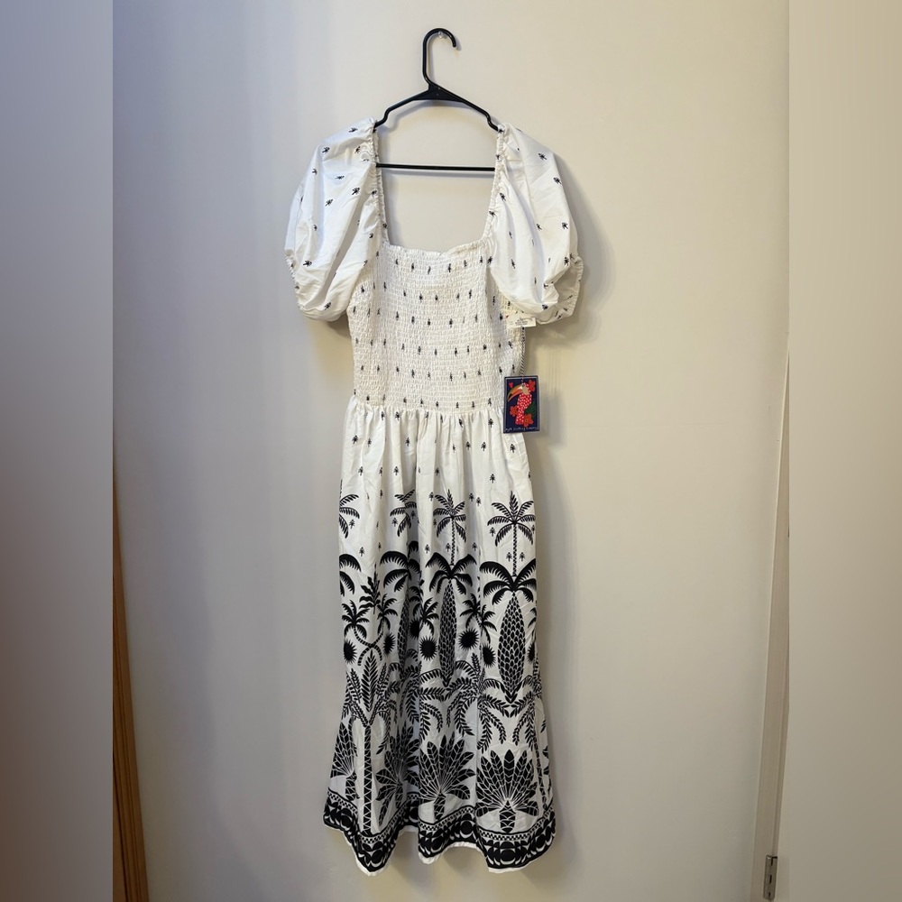 White and Black Patterned Dress
